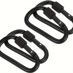 4pcs 7 Locking Hook Aluminum D Shape Clip For Outdoor Camping Hiking