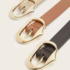 Heart Buckle PU Leather Belt for Girls