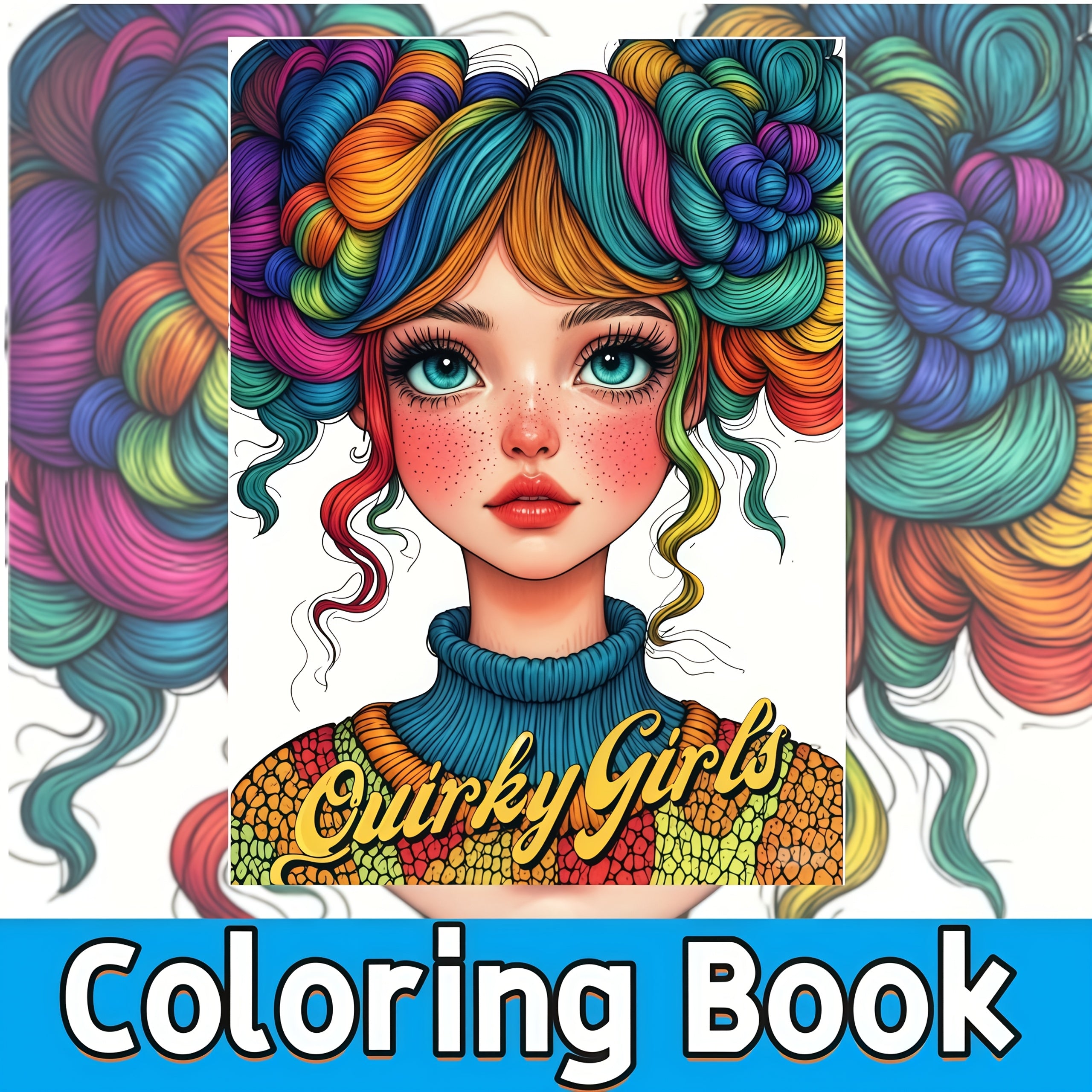 Quirky Girls Coloring World: Unique Patterns Adult Coloring Book