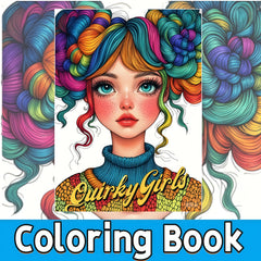Quirky Girls Coloring World: Unique Patterns Adult Coloring Book