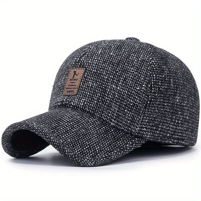 Meromibe Men's Winter Ear Warmer Baseball Cap Dad Cap Adjustable Sunscreen Hat
