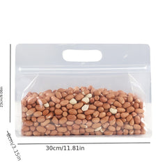 10pcs Eight side Sealed Food Bag Self standing Self sealed Snacks Nuts Clear Pla