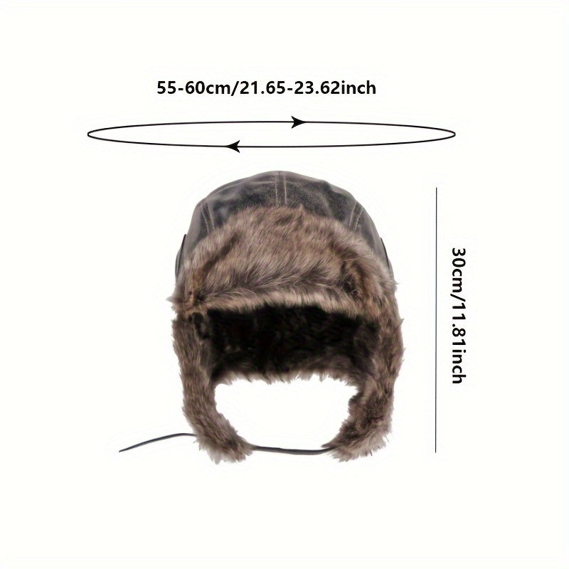 Thickened Trooper Hat Trapper Hat Winter Warm Velvet Windproof Ear Protection