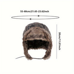 Thickened Trooper Hat Trapper Hat Winter Warm Velvet Windproof Ear Protection
