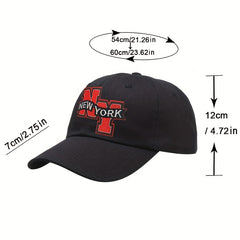 Alphabet Embroidered Sunshade Baseball Cap
