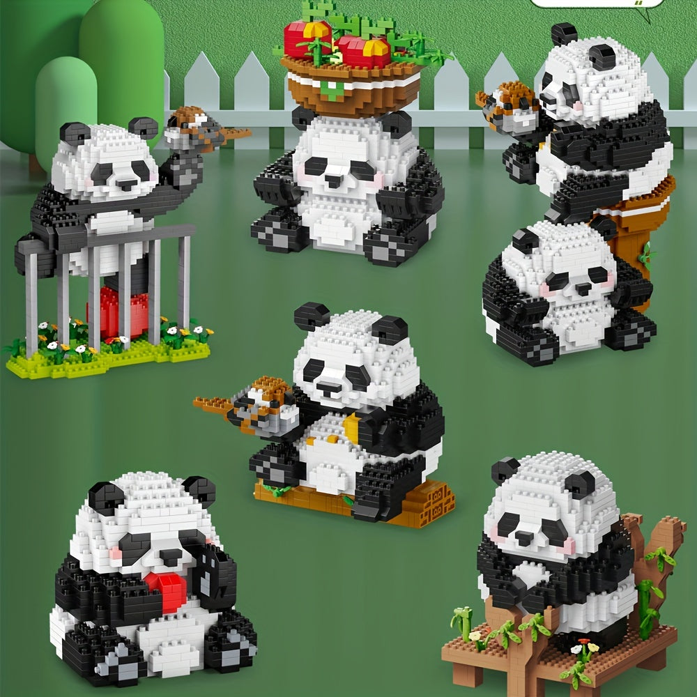 Chinese Style Panda Building Blocks Toy Set