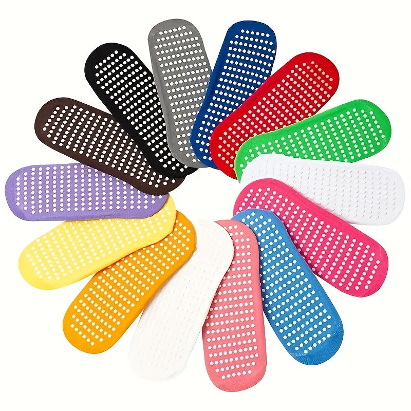 Non Slip Yoga Socks with Grips Solid Dance Socks - Pack of 4