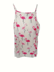 Spaghetti Strap Animal Print Top Sleeveless Cami