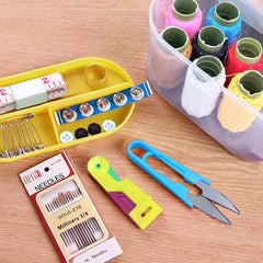 46pc Portable Sewing Kit with Case, Multifunctional Needle and Thread Set