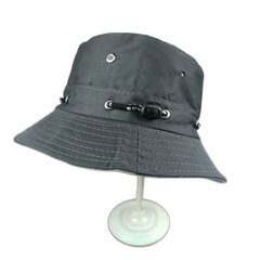 Gray Drawstring Bucket Hat Lightweight Reversible Sun Hat Unisex