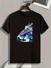 Colorful Painting Print Men's Graphic T shirt Casual Comfy Tees