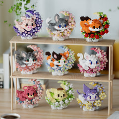 400 pcs DIY Particle Building Blocks Moon Flower Mini Animal Series
