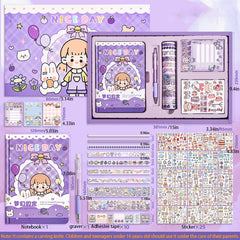 Dreamy Promise Gift Set Journal Notebook Tape Sticky Notes Stickers