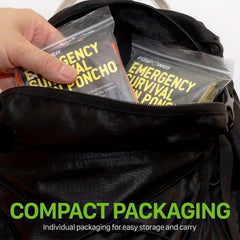 4pcs Emergency Rain Poncho Retains 90 Body Heat Reusable Raincoat