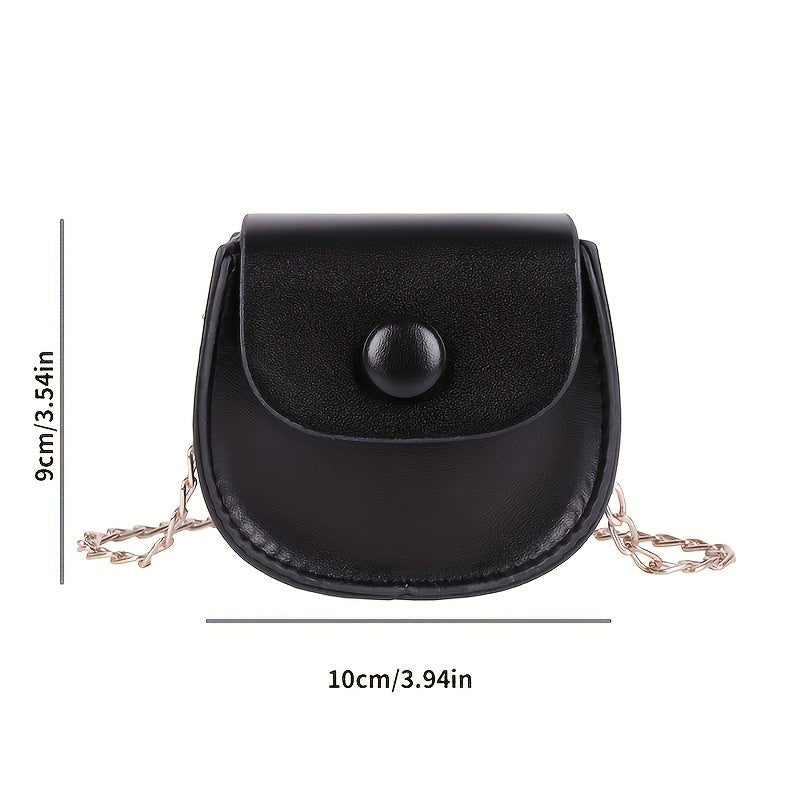 Stylish Mini Flap Chain Saddle Bag for Makeup Lipsticks and Toiletries