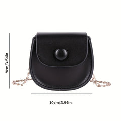 Stylish Mini Flap Chain Saddle Bag for Makeup Lipsticks and Toiletries