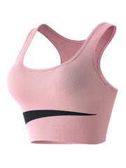 Colorblock Wireless Sports Bra Breathable Workout Tank