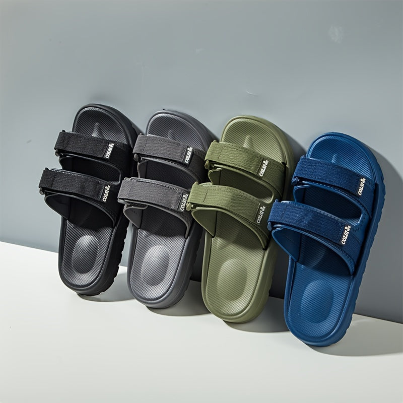 Men's Comfortable Non slip Hook And Loop Nylon Slides Sandals