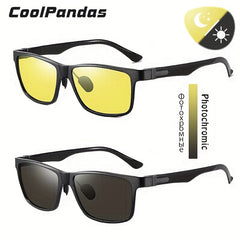 Carbon Fiber Photochromic Polarized Sunglasses Safe Driving Sun Glasses