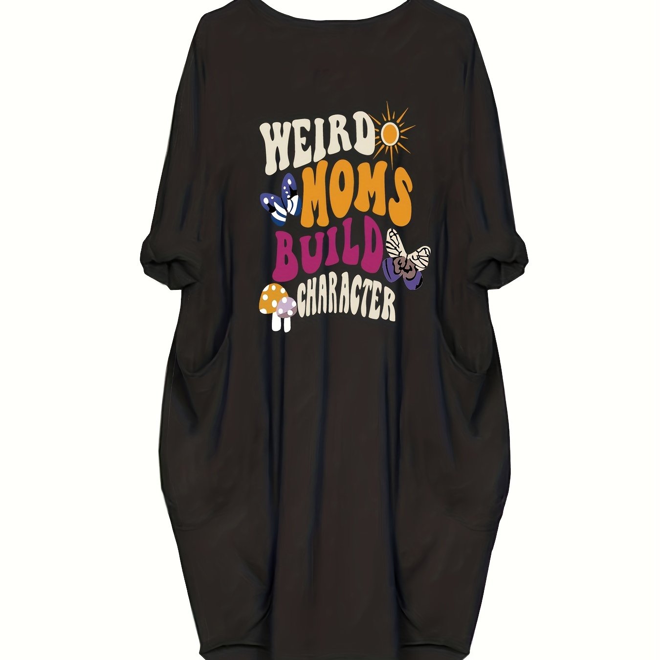 Colorful Letter Print Casual Dress