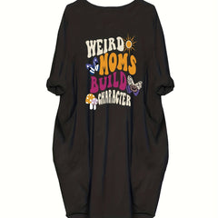 Colorful Letter Print Casual Dress