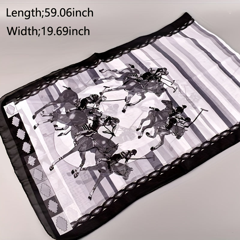 Vintage Chiffon Scarf Breathable Shawl Thin Travel Beach Towel