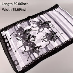 Vintage Chiffon Scarf Breathable Shawl Thin Travel Beach Towel