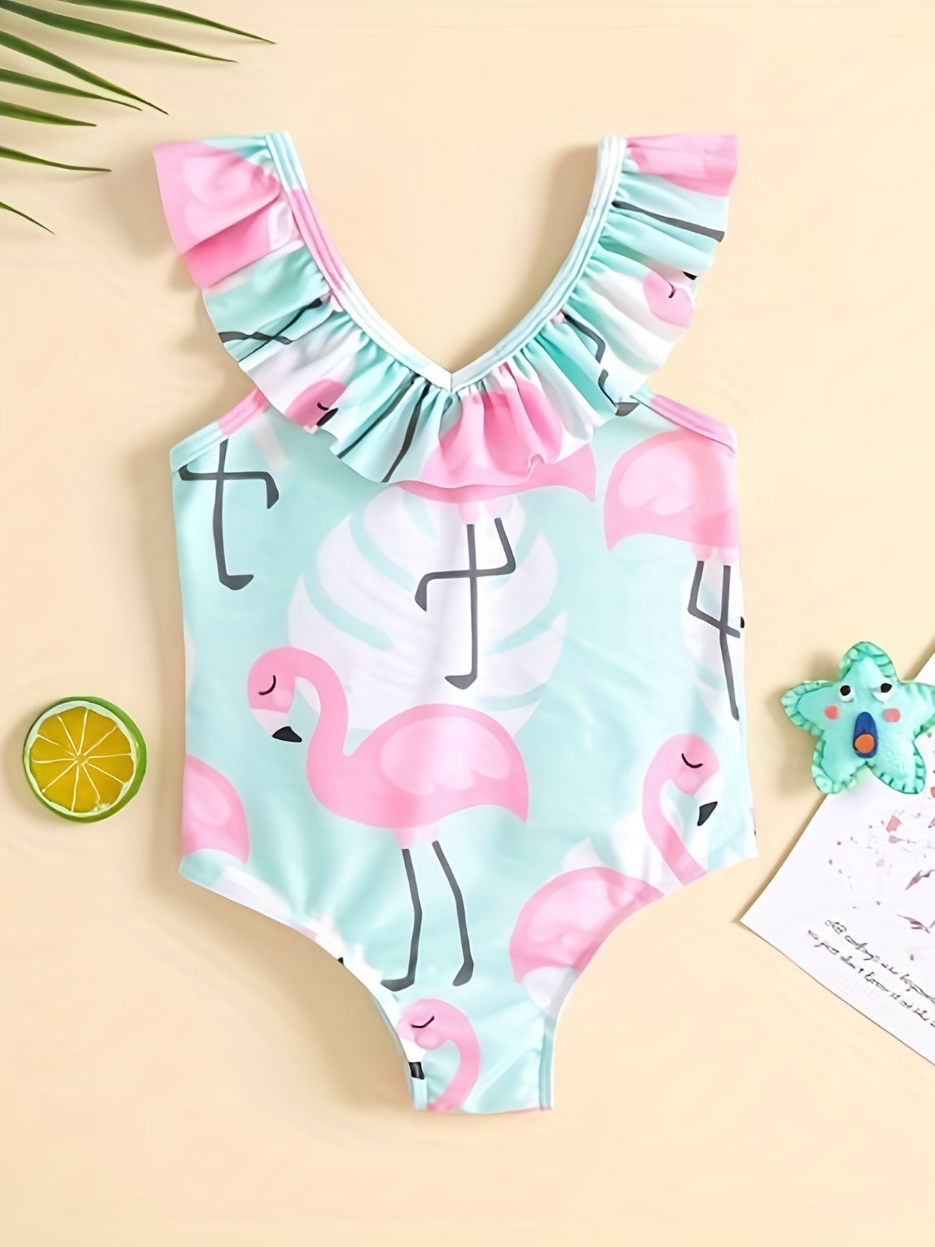 Flamingo Print Swimsuit for Girls
