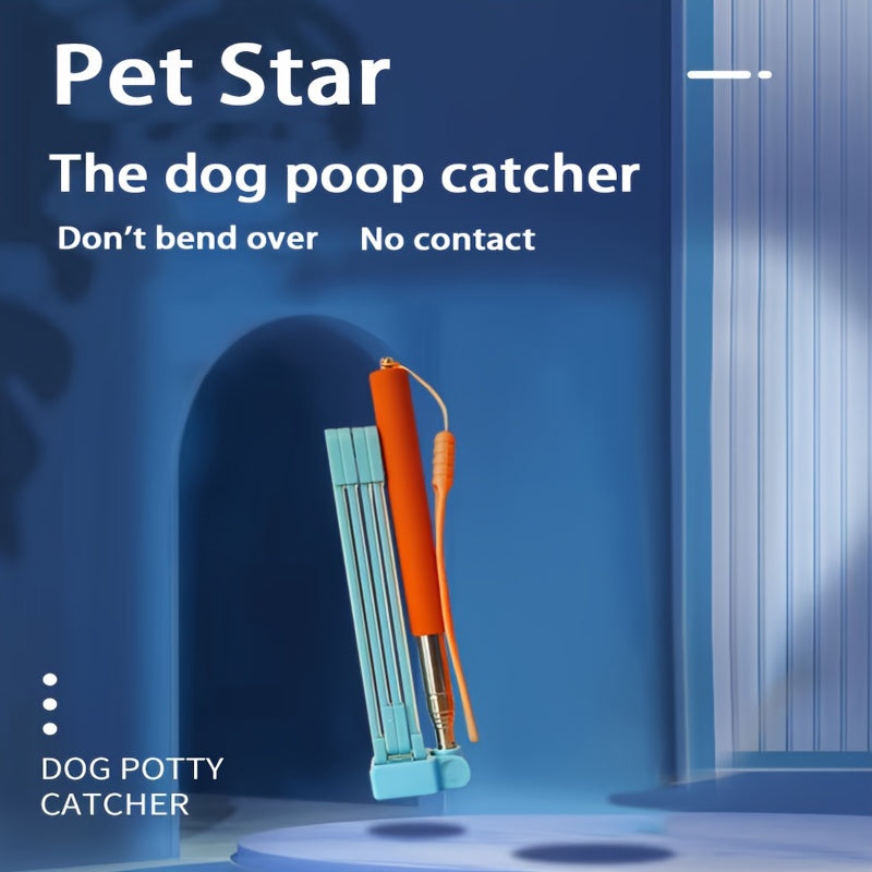 Portable Pet Pooper Scooper Long Handled Dog Waste Collector