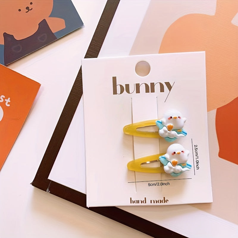 Duck Hair Clips Transparent Animal Hairpins Headwear Hair Accessories