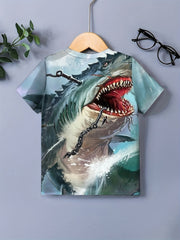 Boys' Shark Graphic T Shirt for Summer Outings