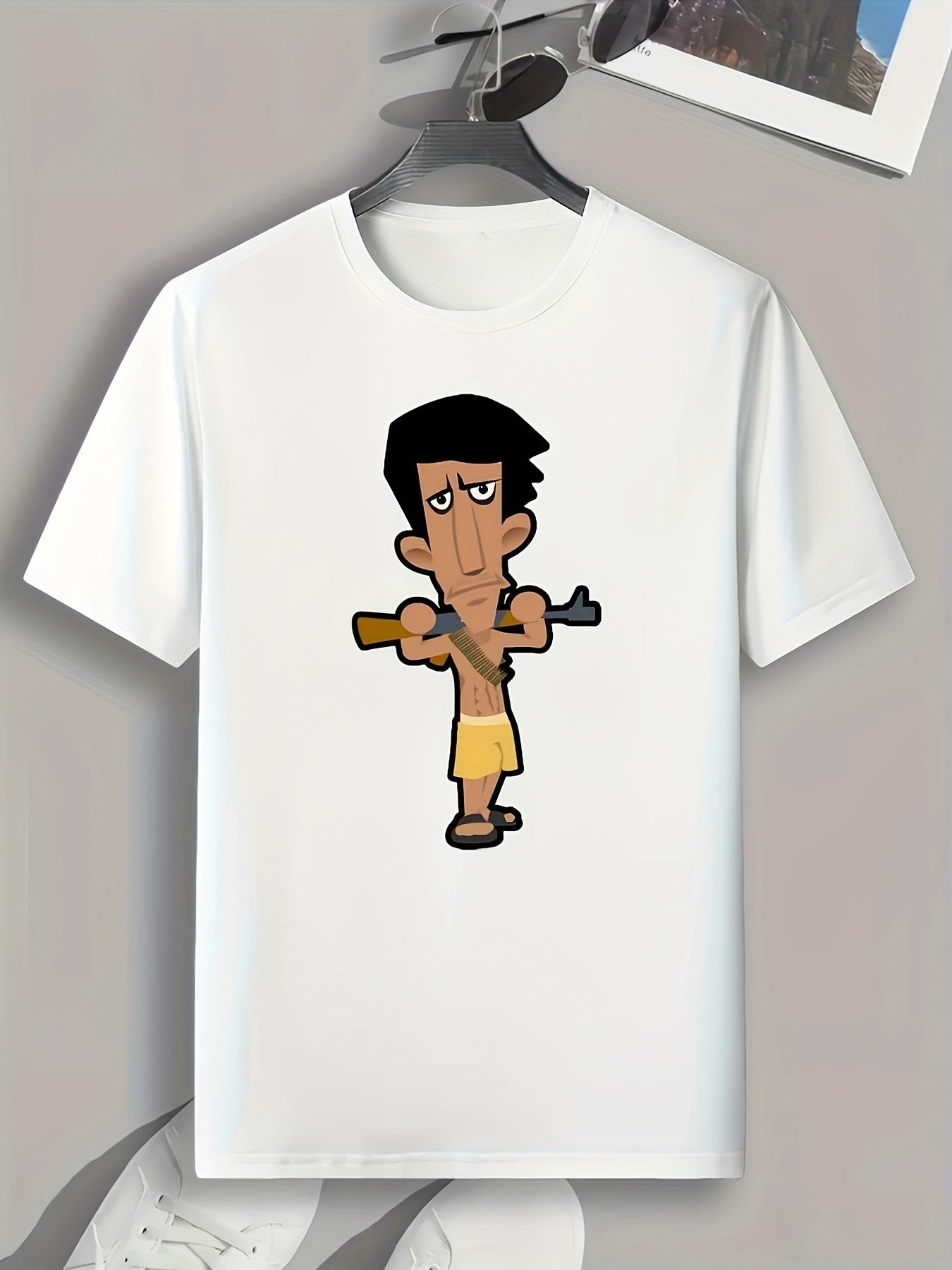 Hunter Print Men's Graphic T shirt for Summer