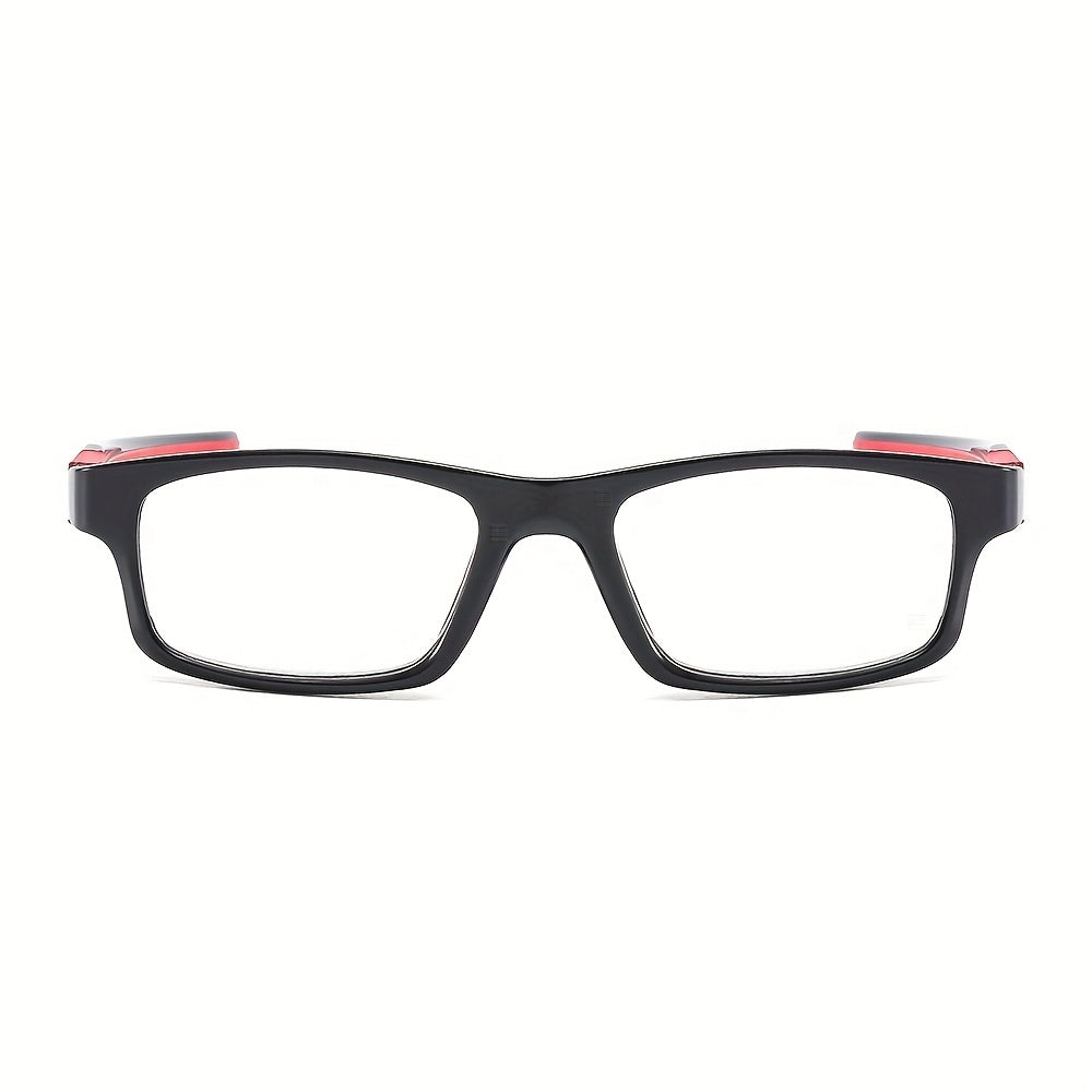 1pc Men's Sporty Two Glasses Magnifying Zipper Case Packaging