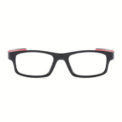 1pc Men's Sporty Two Glasses Magnifying Zipper Case Packaging
