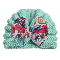 Winter Wool Bow Baby Hat