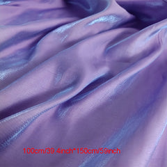 Gradient Purple Soft Glitter Satin Fabric Dress Wedding Skirt