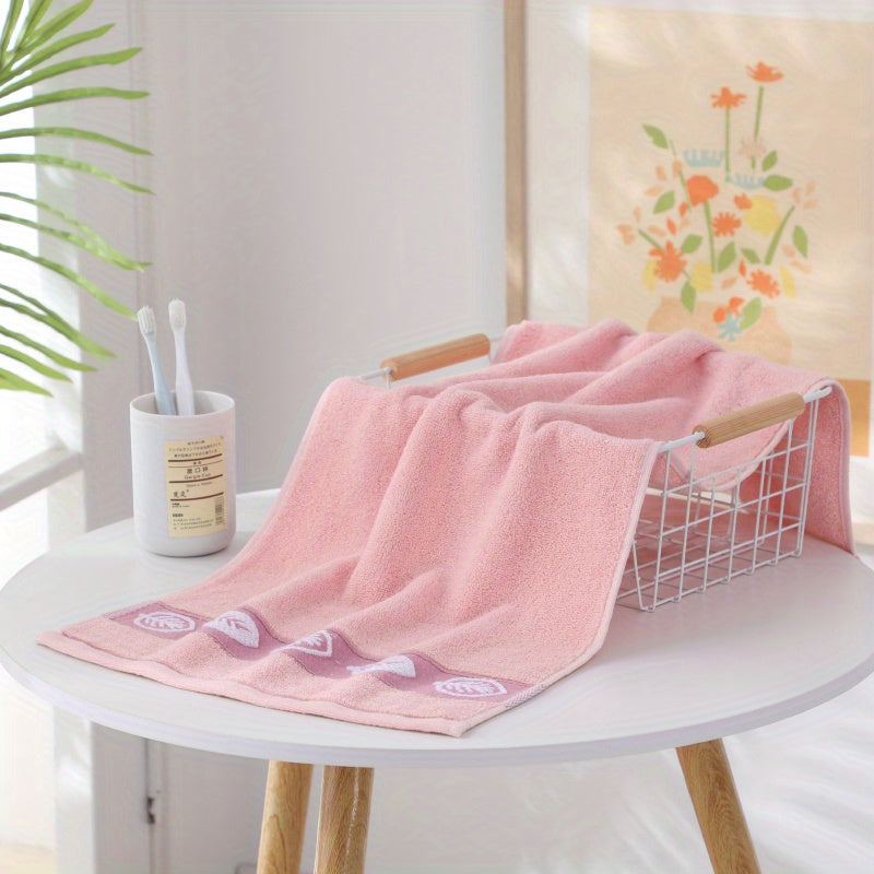 3pcs Leaf Pattern Hand Towel Soft Coral Fleece Quick Drying Absorbent Towel