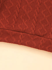 Girl's Knitted Jacquard Sweatshirt & Plaid Skirt Set for Spring Autumn