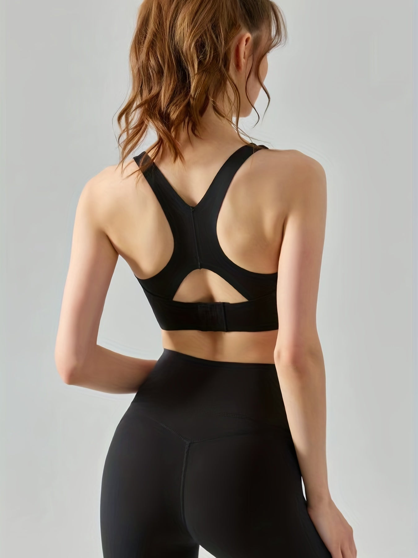 Criss Cross Back Sports Bra High Impact Shockproof