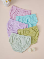 Girls Cartoon Unicorn And Rainbow Shortie Briefs Set