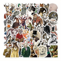 Set of 50 Dark Art Animal Stickers - Perfect for Phone, Laptop & More