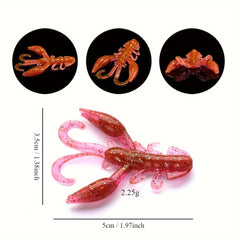 15pcs Bionic Crawfish Bait Fishing Soft Lure Accessories