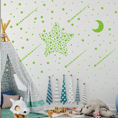 Luminous Pentagram Wall Stickers