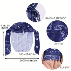 Men's Paisley Durag Print Bandana Unisex Head Scarf