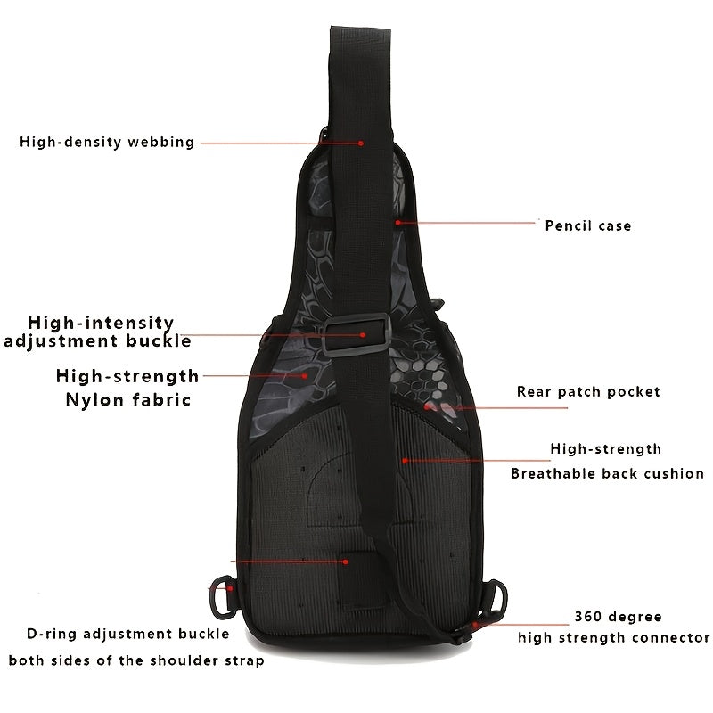 Waterproof Camo Shoulder Bag for Men - Ideal for Outdoor Adventures