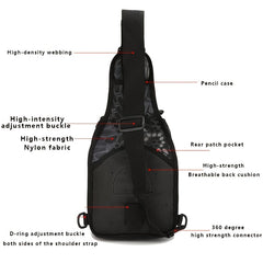Waterproof Camo Shoulder Bag for Men - Ideal for Outdoor Adventures