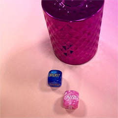 2pcs Pearl Pattern Dice Pink Tabletop Outdoor Games