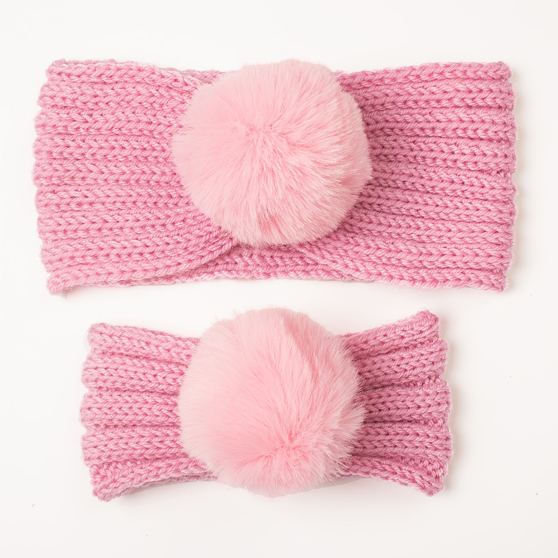 2pcs Winter Knitted Hairband Warm Headwear Hair Accessories