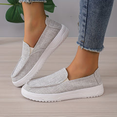 Women's Canvas Slip On Sneakers Lightweight Walking Shoes