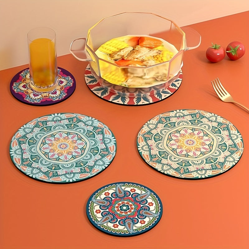 6pcs Heat Insulating Tea Mats Anti-Scalding Plate Mat Waterproof Table Mat